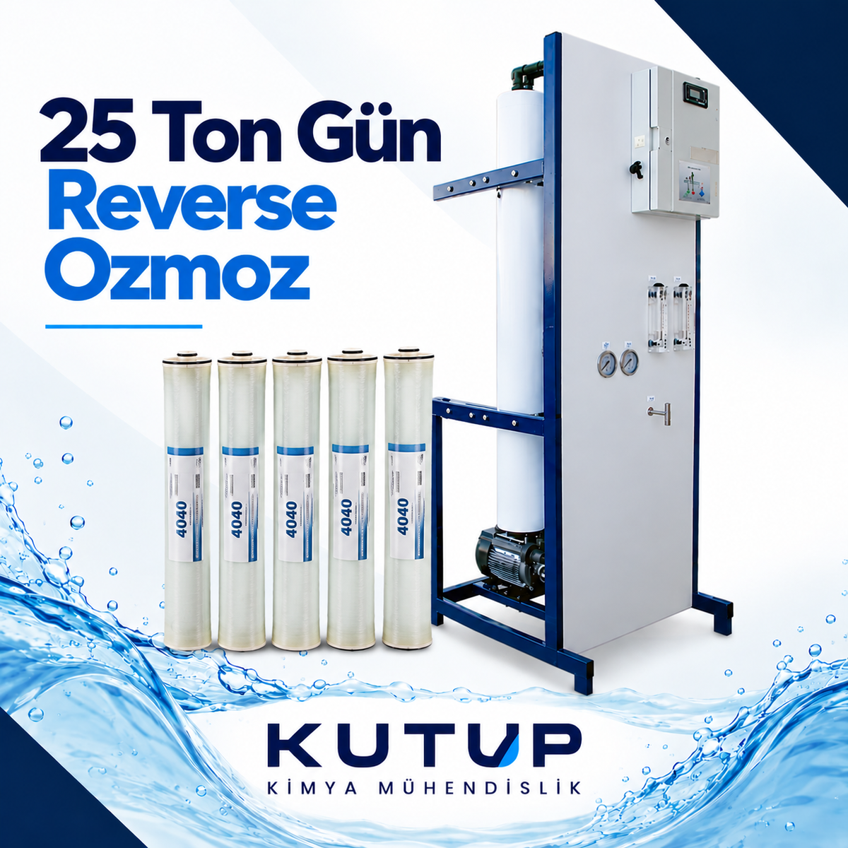 25 Ton/Gün Ters Ozmos Sistemi
