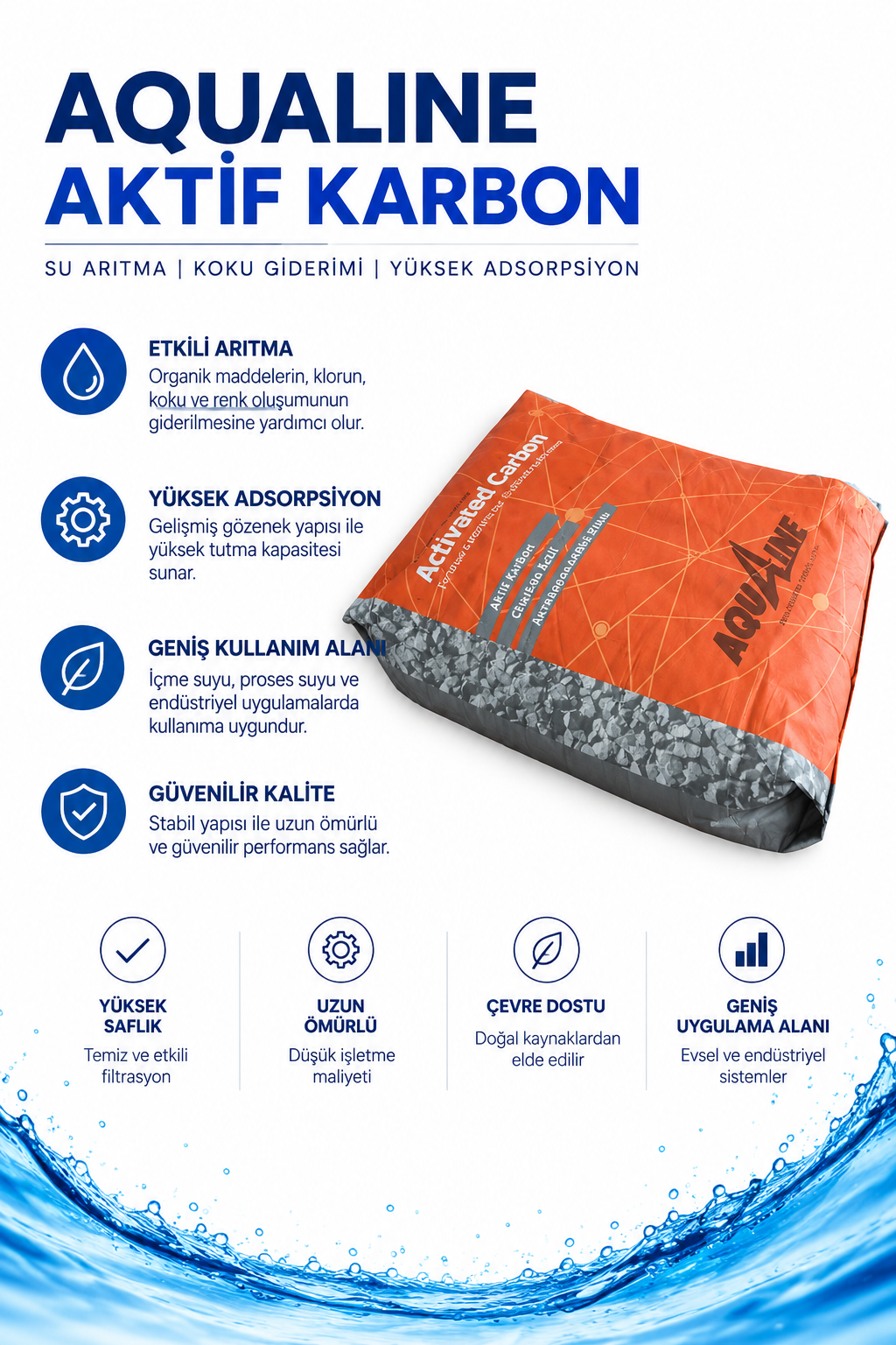 Aktif Karbon Coconut 25 kg(Hindistan Cevizi Kabuklu)