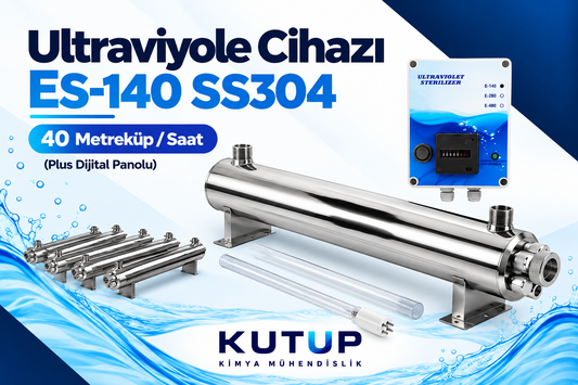 Ultraviyole Cihazı ES-140 SS304 (Plus Dijital Panolu)  40 metreküp/saat