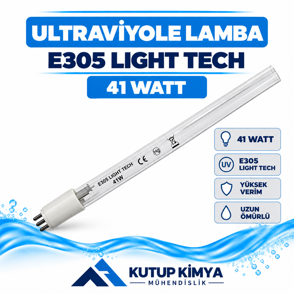Ultraviyole Lamba E305 Light Tech 41 Watt