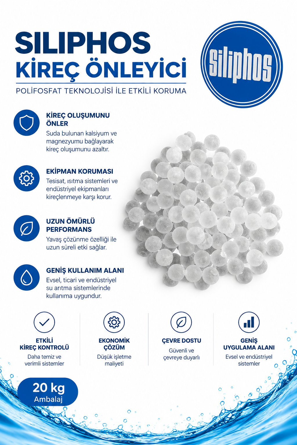 Siliphos Kireç Önleyici 20 kg