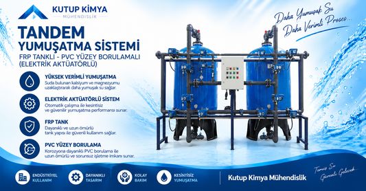 Tandem Yumuşatma Sistemi FRP Tanklı PVC Yüzey Borulamalı (Elektrik Aktüatörlü)