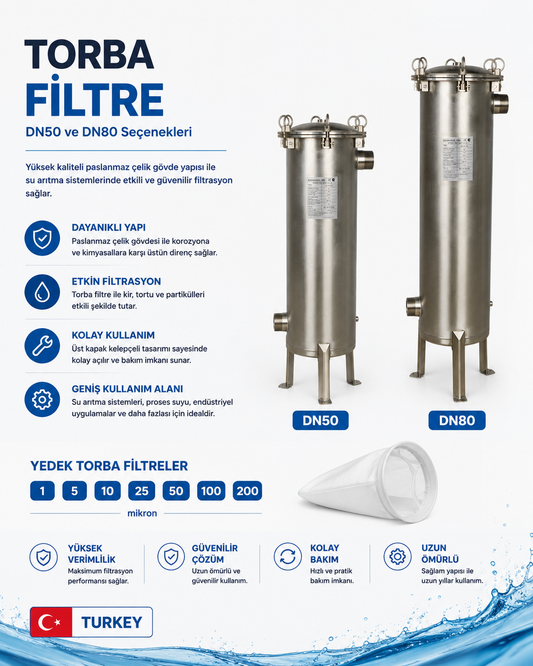 Torba Filtreler (BAG-GAF FİLTRE Paslanmaz SS304)