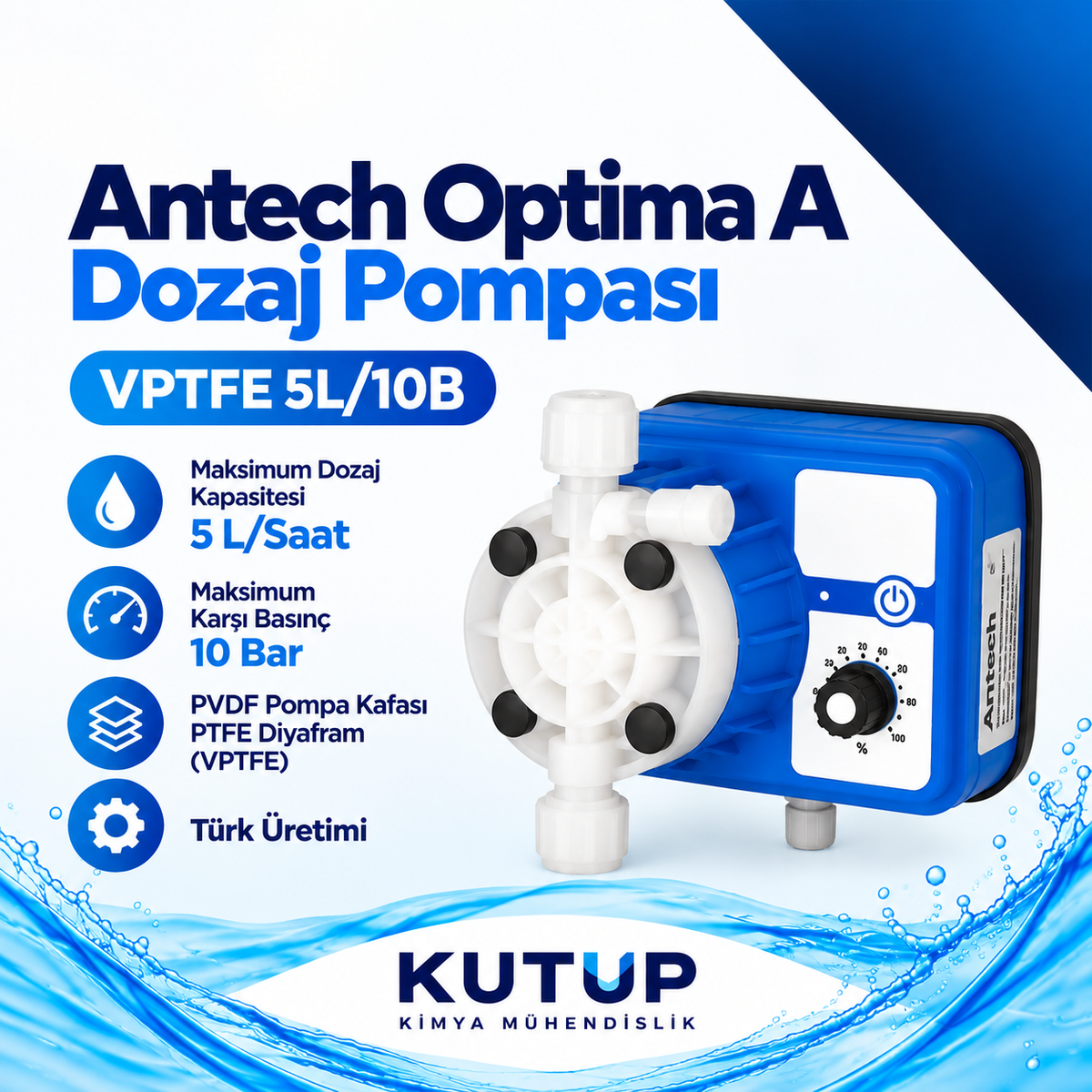 Antech Optima A Dozaj Pompası VPTFE 5L/10B